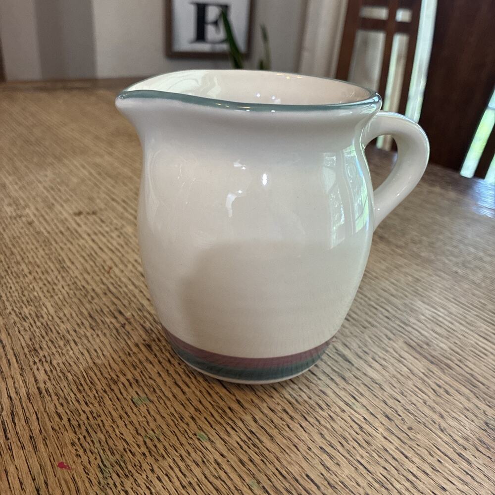 PFALTZGRAFF Juniper Teal Green & Mauve Ceramic Creamer Vintage
